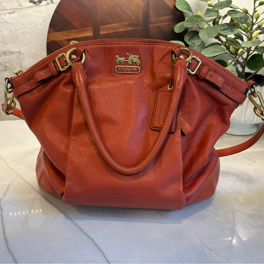 Coach Large Burnt Orange Handbag